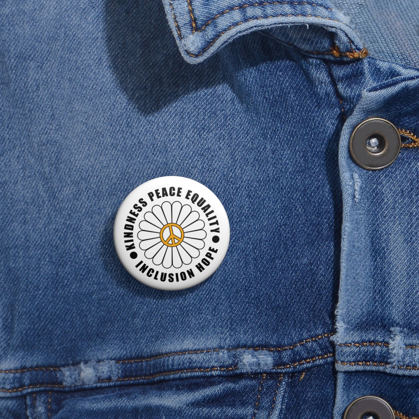 Statement Pins - PEACE & KINDNESS [white]