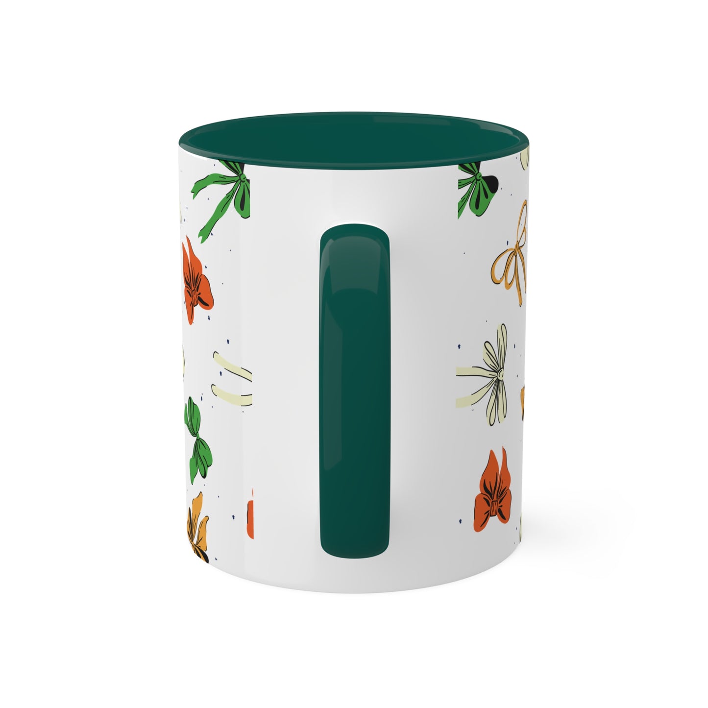 Coquette Bows #2 - 11 oz Mug, Green or Orange Interior