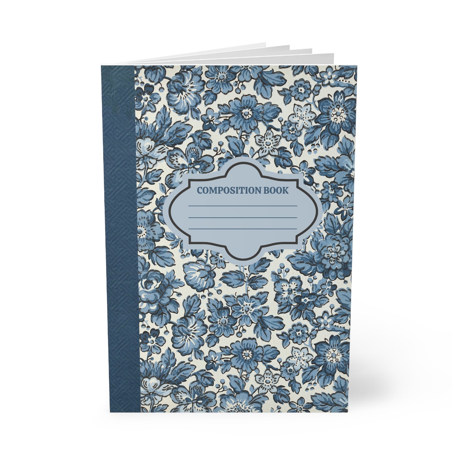 Blue Posies Softcover Notebook