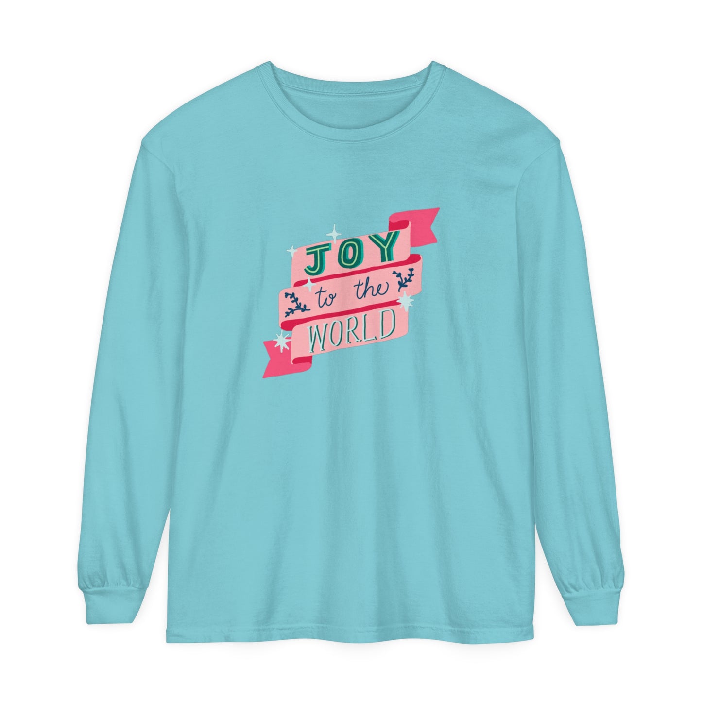 Candy Christmas “Joy to the World” Unisex Long Sleeve Tee