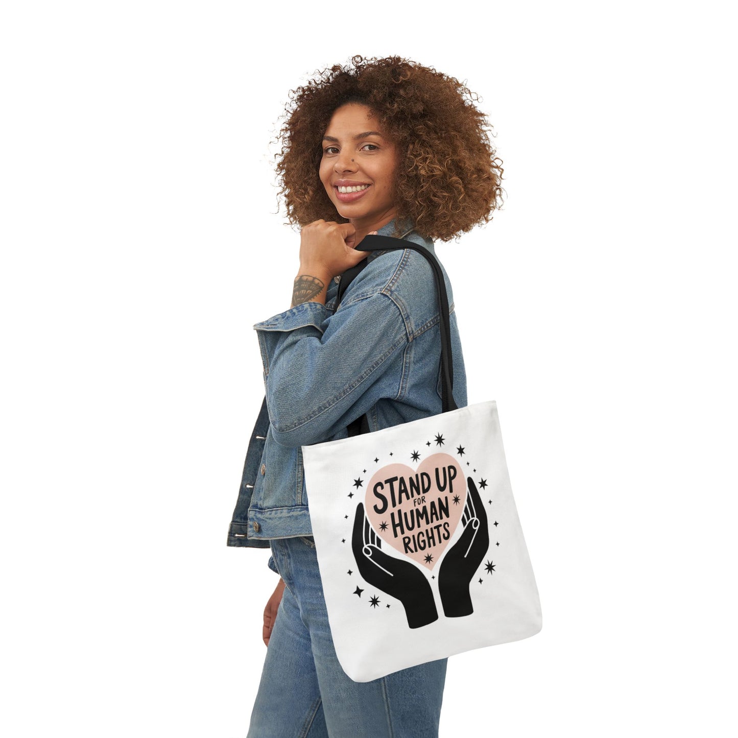 Canvas Tote, Colored Handles - Human Rights Eco-Friendly, 3 sizes