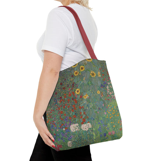 Klimt’s “Farm Garden with Sunflowers” Tote Bag