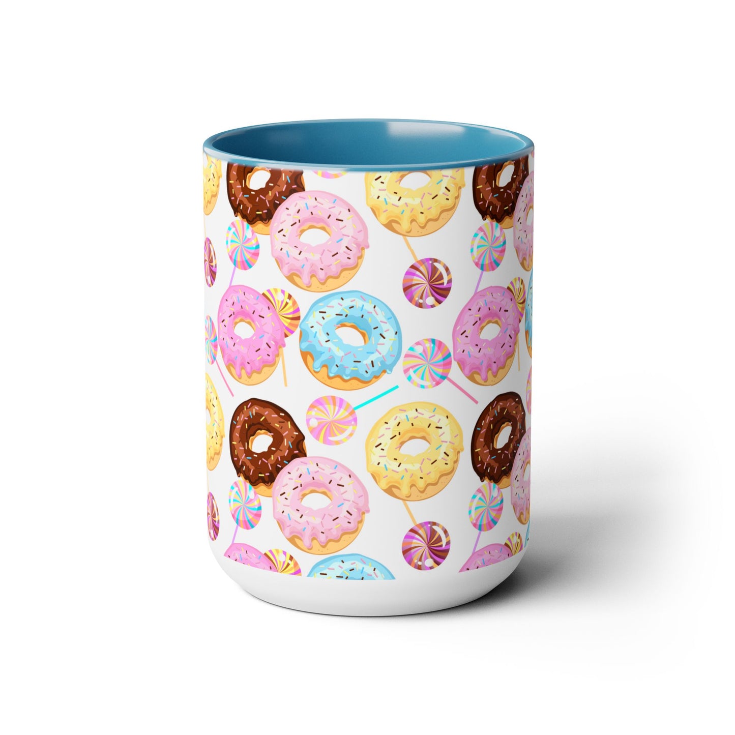 Sprinkled Donuts Two-Tone Mug | Pink or Light Blue