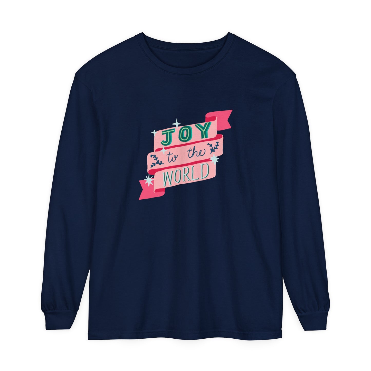 Candy Christmas “Joy to the World” Unisex Long Sleeve Tee