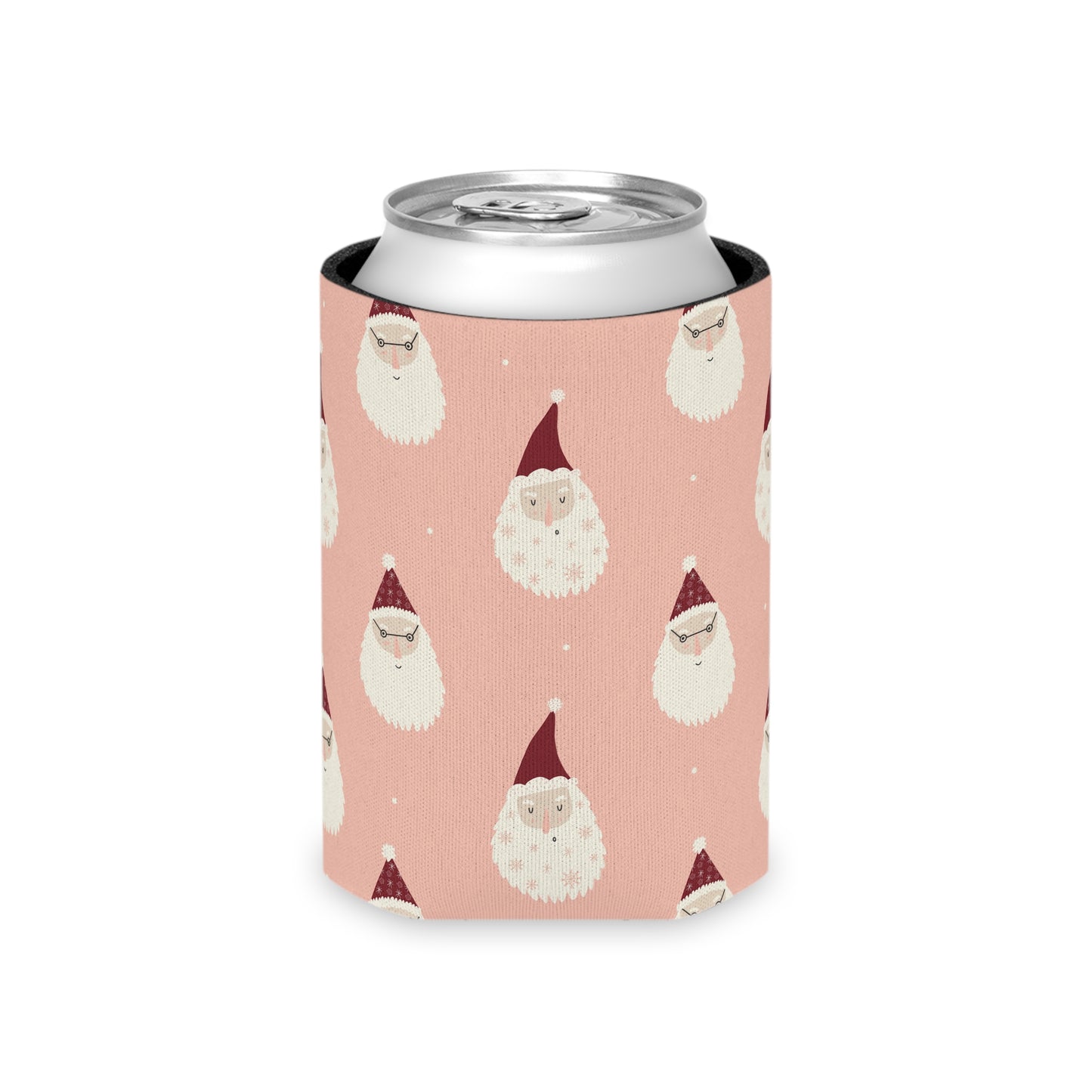 Can Cooler, Standard or Slim Size - Pink Santa