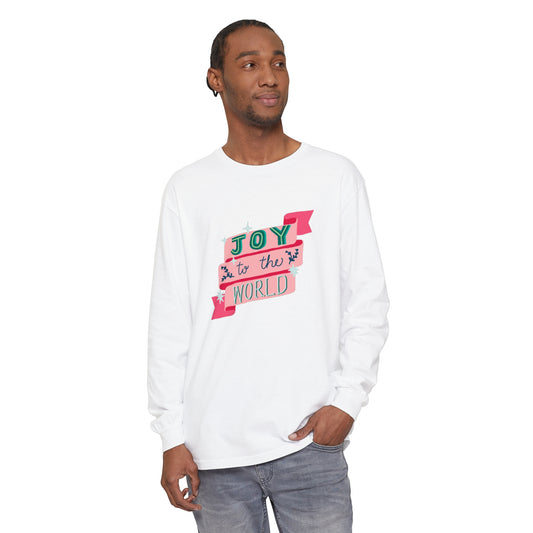 Candy Christmas “Joy to the World” Unisex Long Sleeve Tee