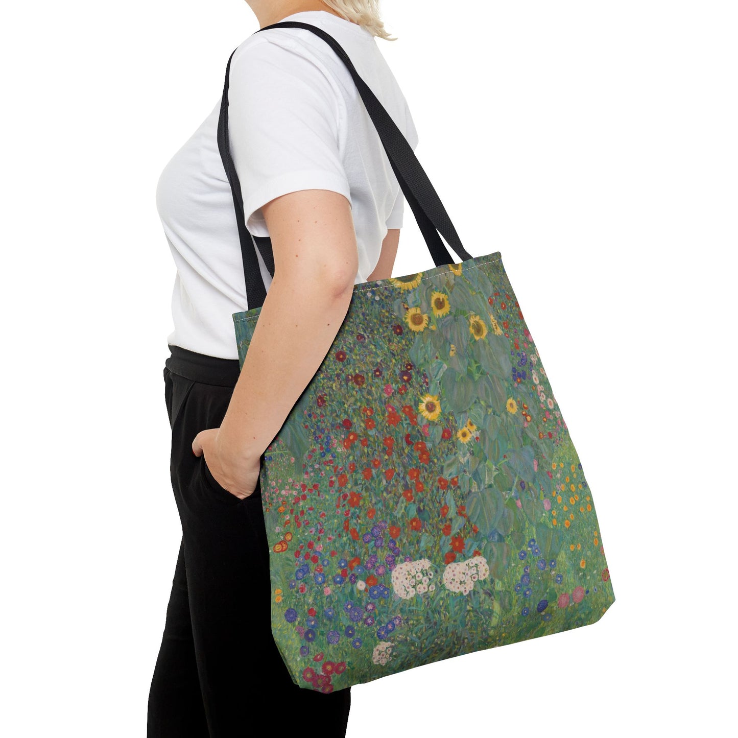 Klimt’s “Farm Garden with Sunflowers” Tote Bag