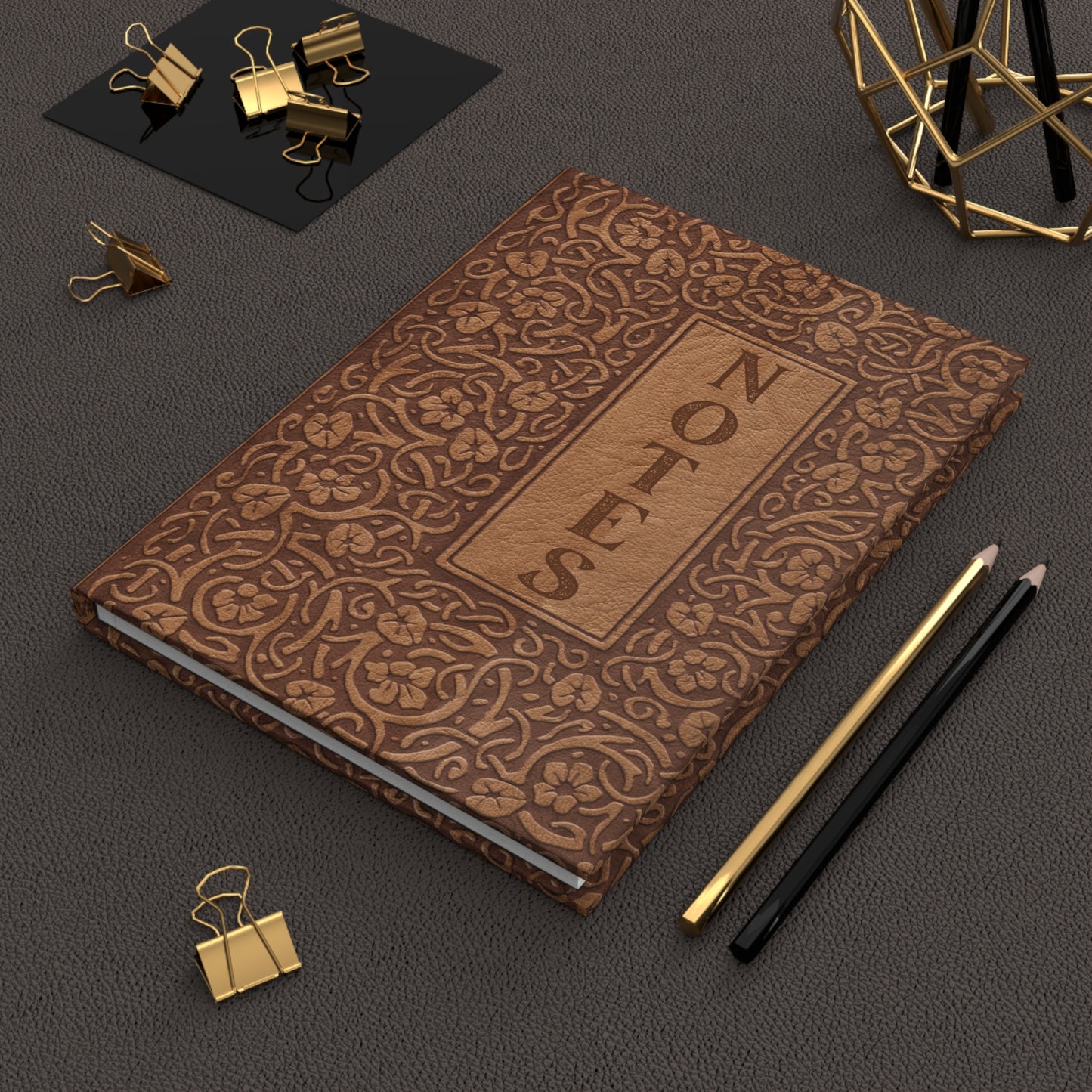 Scrollwork “Notes” Hardcover Lined Journal