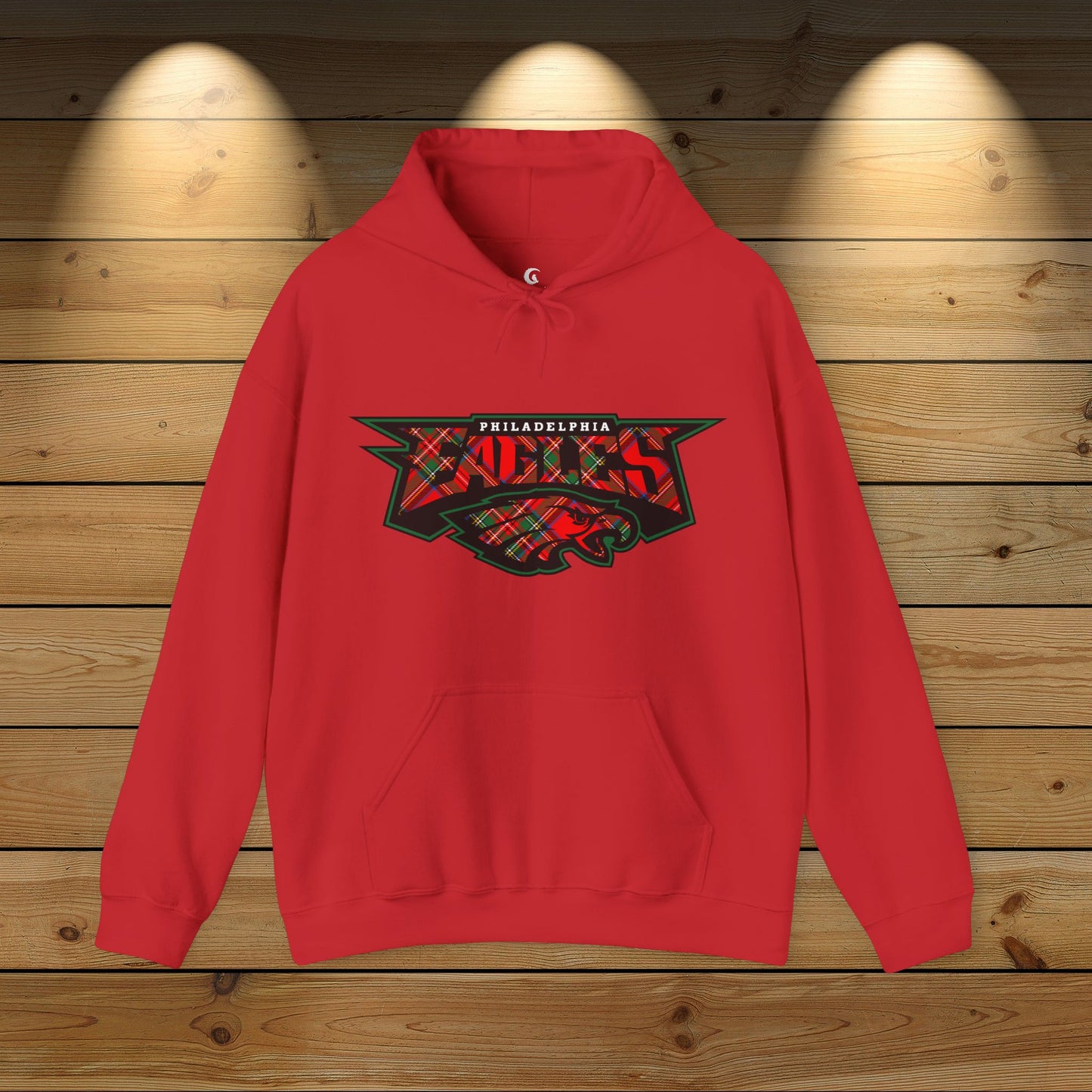 Eagles Christmas Tartan Unisex Hooded Sweatshirt