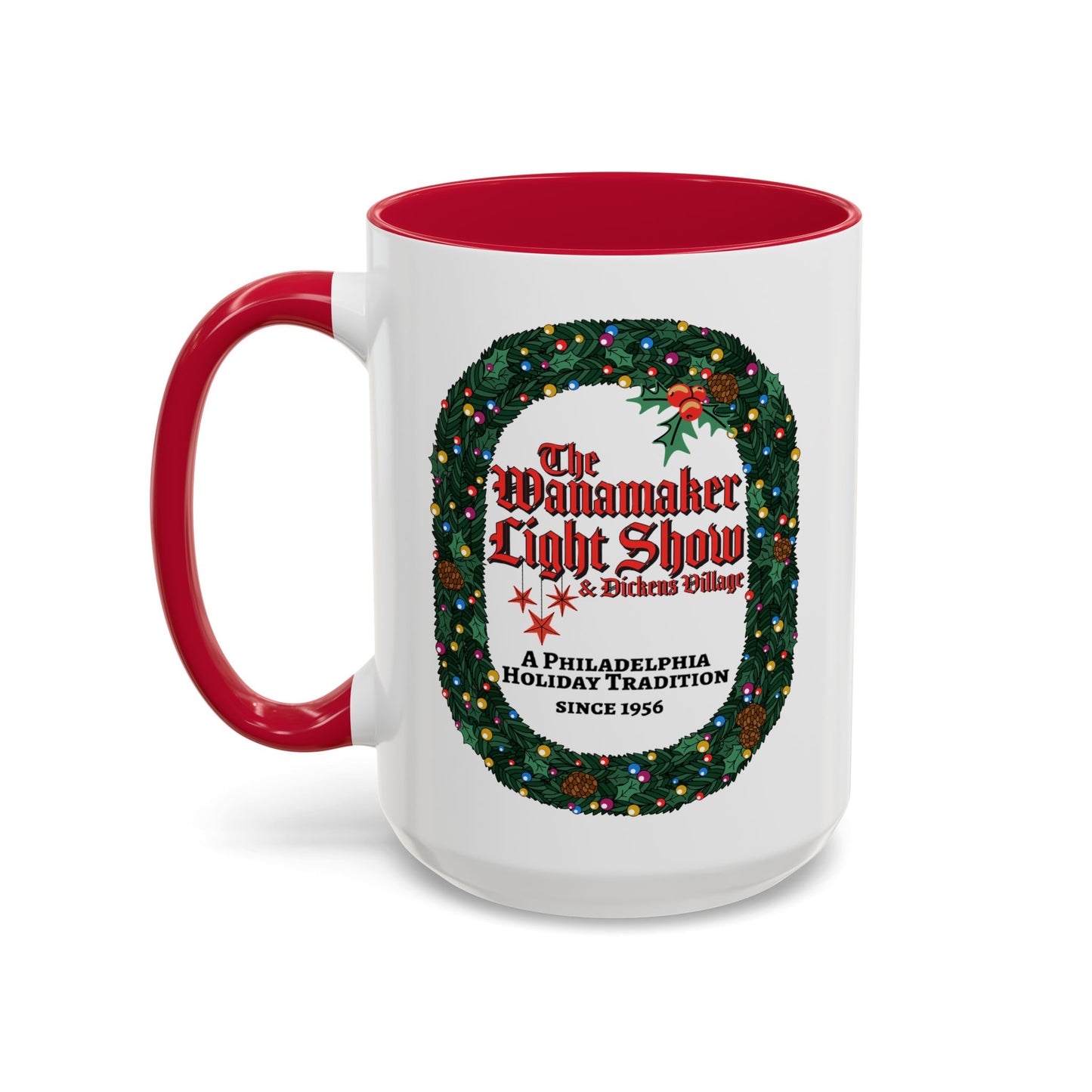 'The Wanamaker Light Show' Holiday Wreath Mug - 11oz/15oz