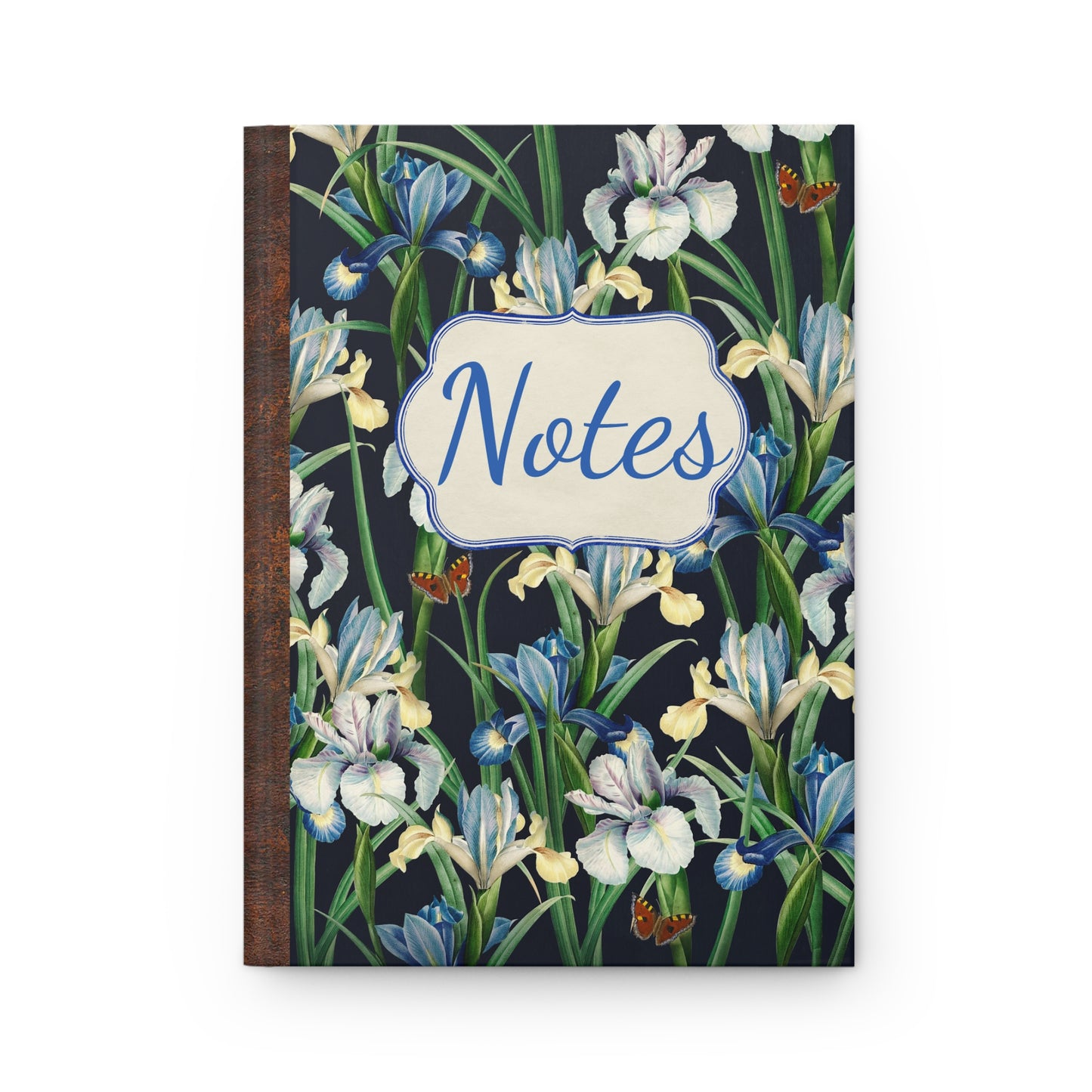 'Notes' Floral Iris Hardcover Journal