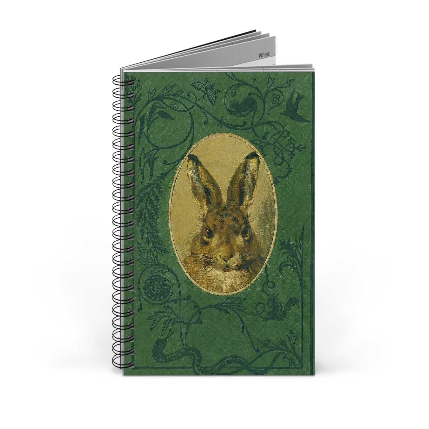 Woodland Hare Spiral Notebook | Blank, Dot Grid, Lined, Task