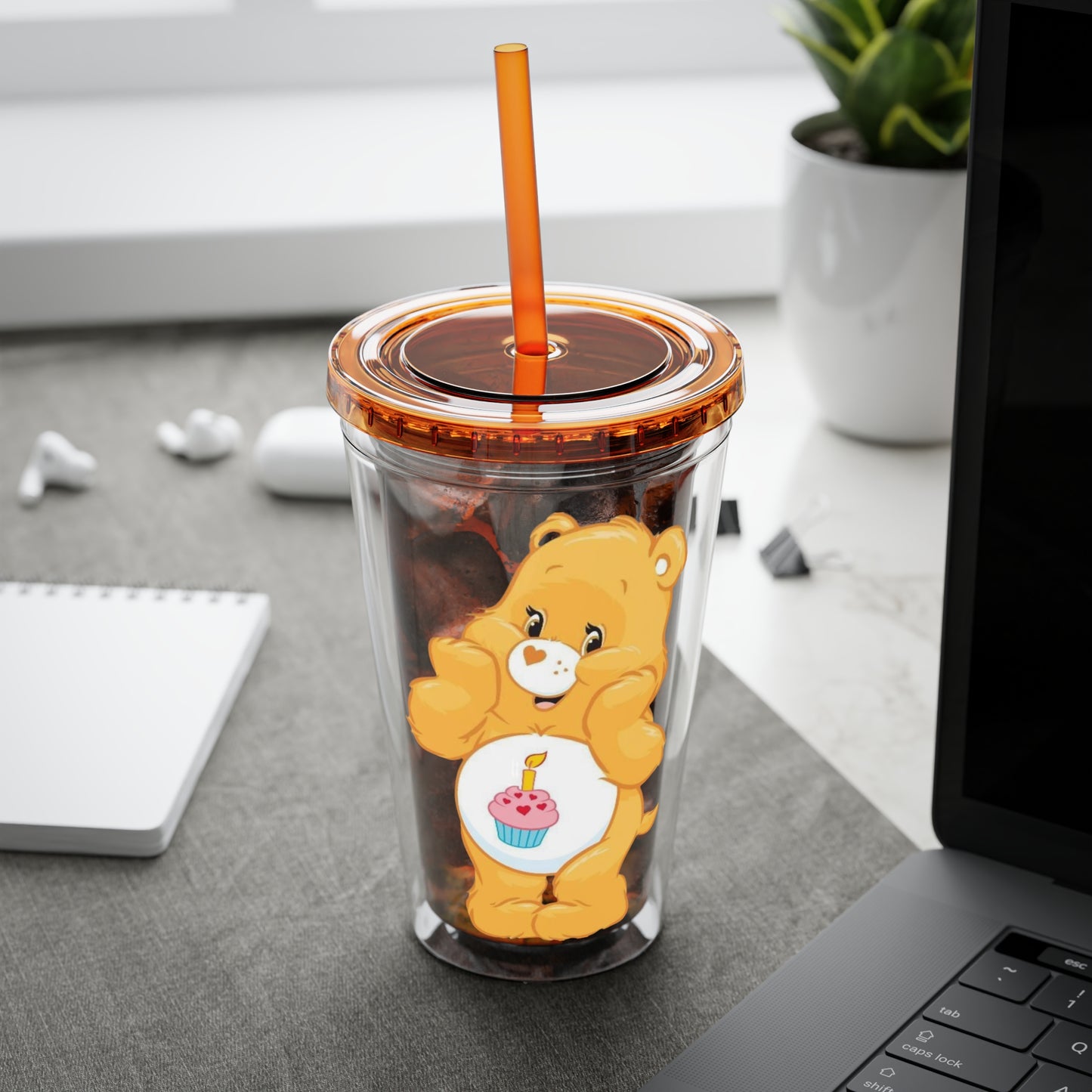 Care Bears 16oz Tumbler with Straw — Birthday Bear
