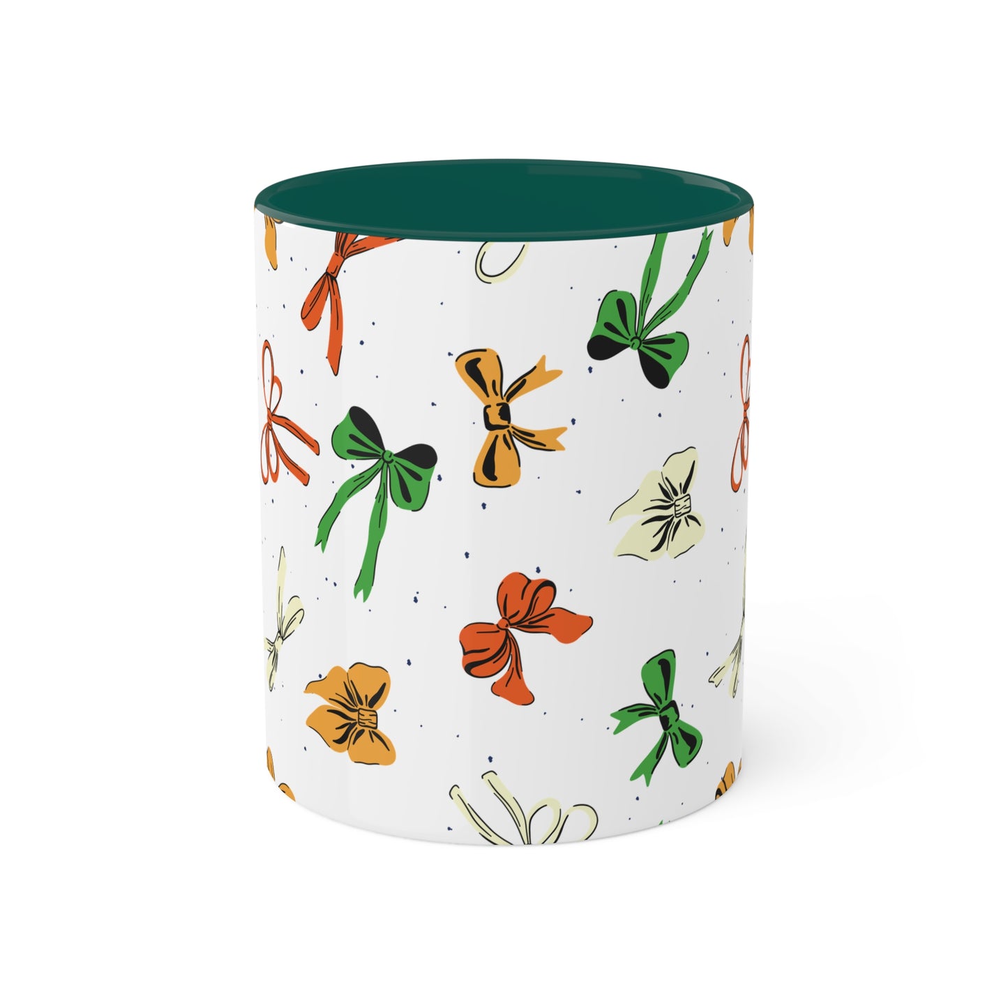 Coquette Bows #1 - 11 oz Mug, Green or Orange Interior