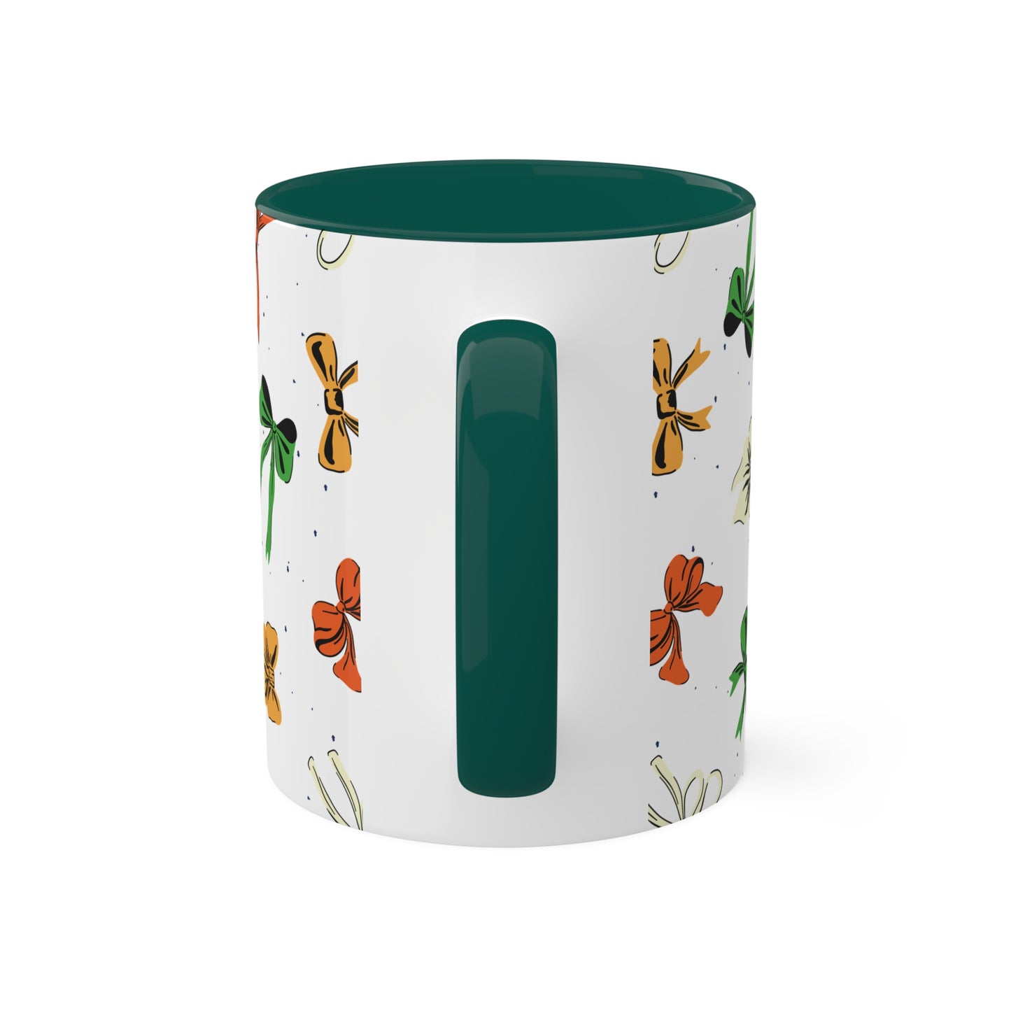 Coquette Bows #1 - 11 oz Mug, Green or Orange Interior