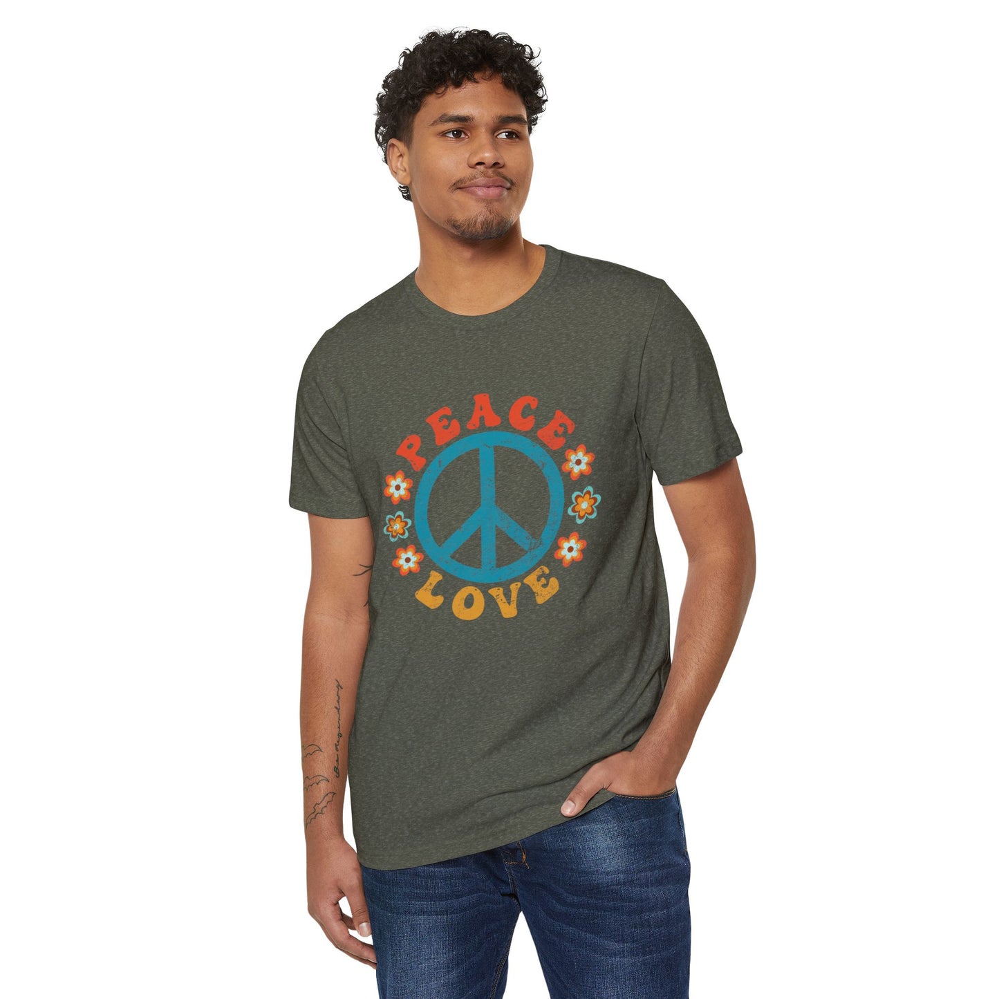 Eco-Friendly Unisex Tee - Peace & Love