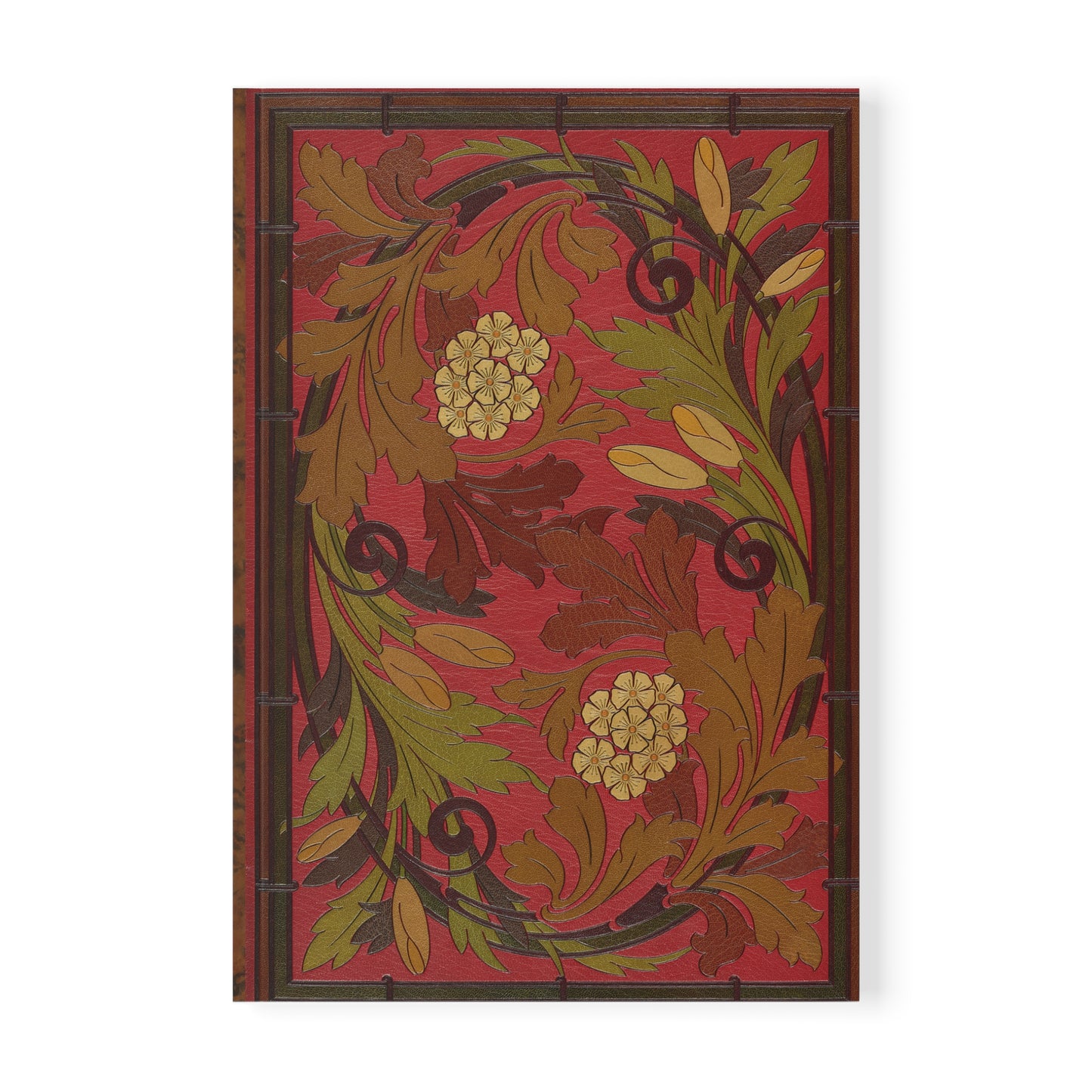 Red Floral Softcover Notebook