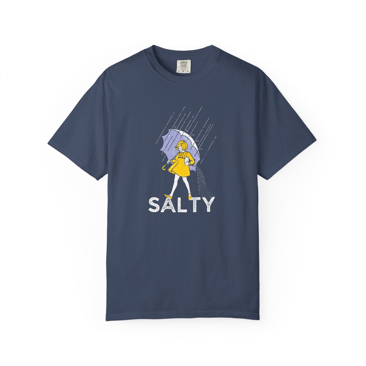 Salty Rain Girl T-Shirt — Funny Retro Illustration Tee