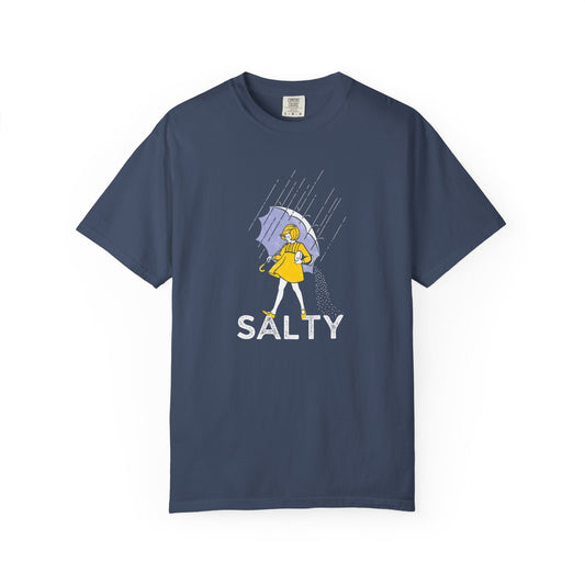 Salty Rain Girl T-Shirt — Funny Retro Illustration Tee