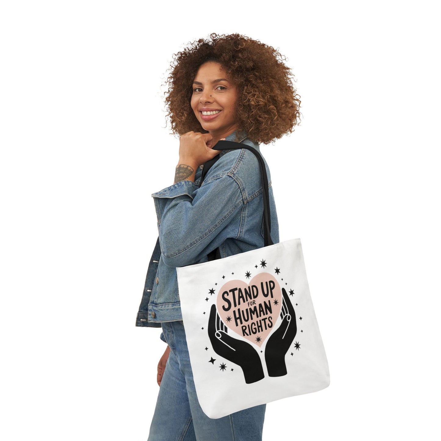 Canvas Tote, Colored Handles - Human Rights Eco-Friendly, 3 sizes