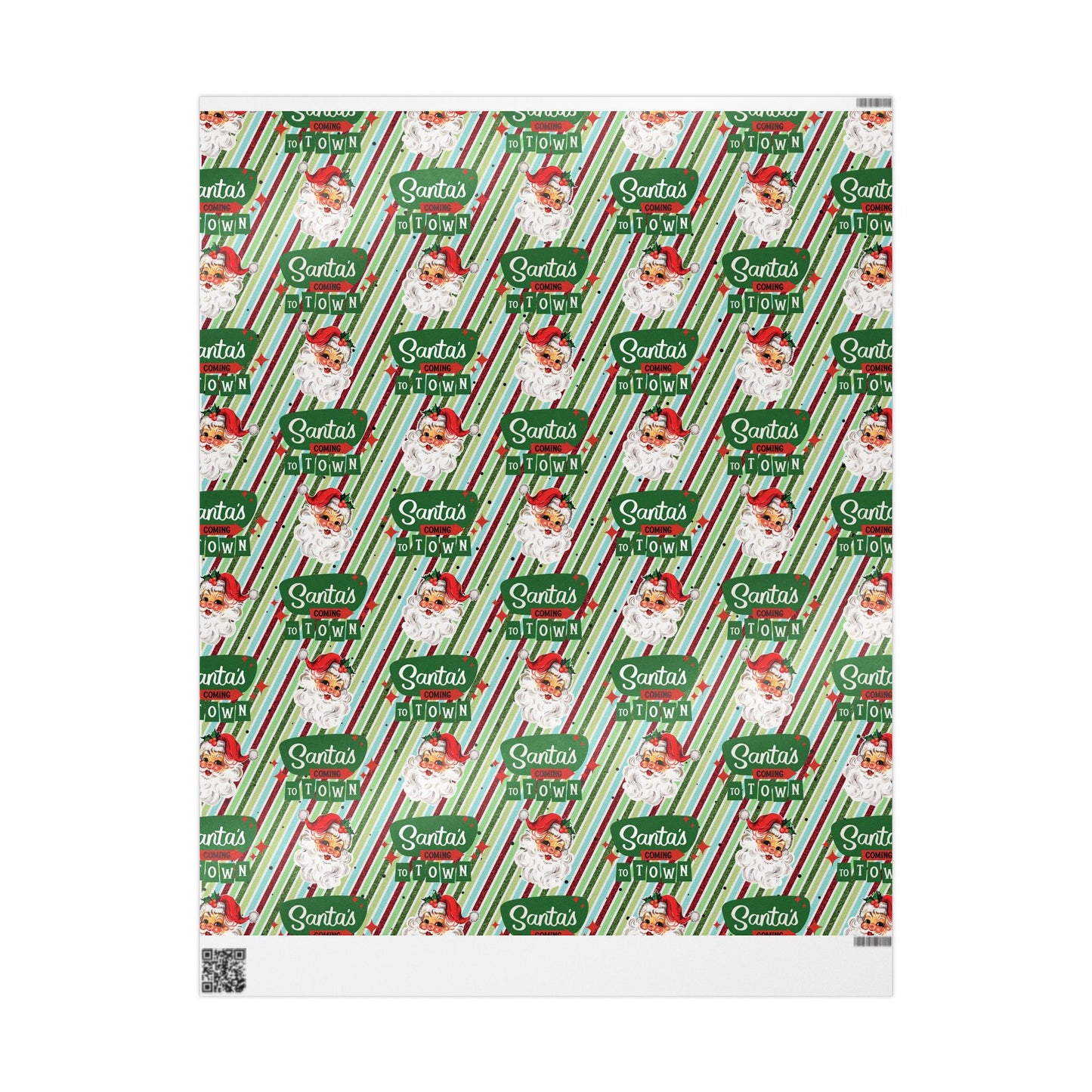 Retro Santa Christmas Gift Wrap