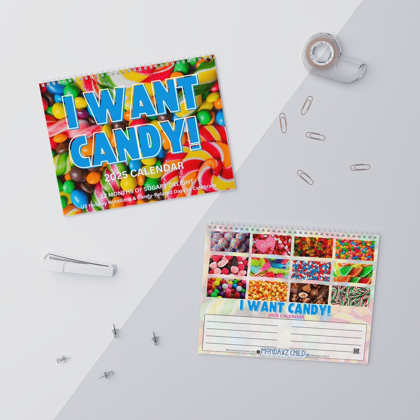 2025 Monthly Wall Calendar - I Want Candy!