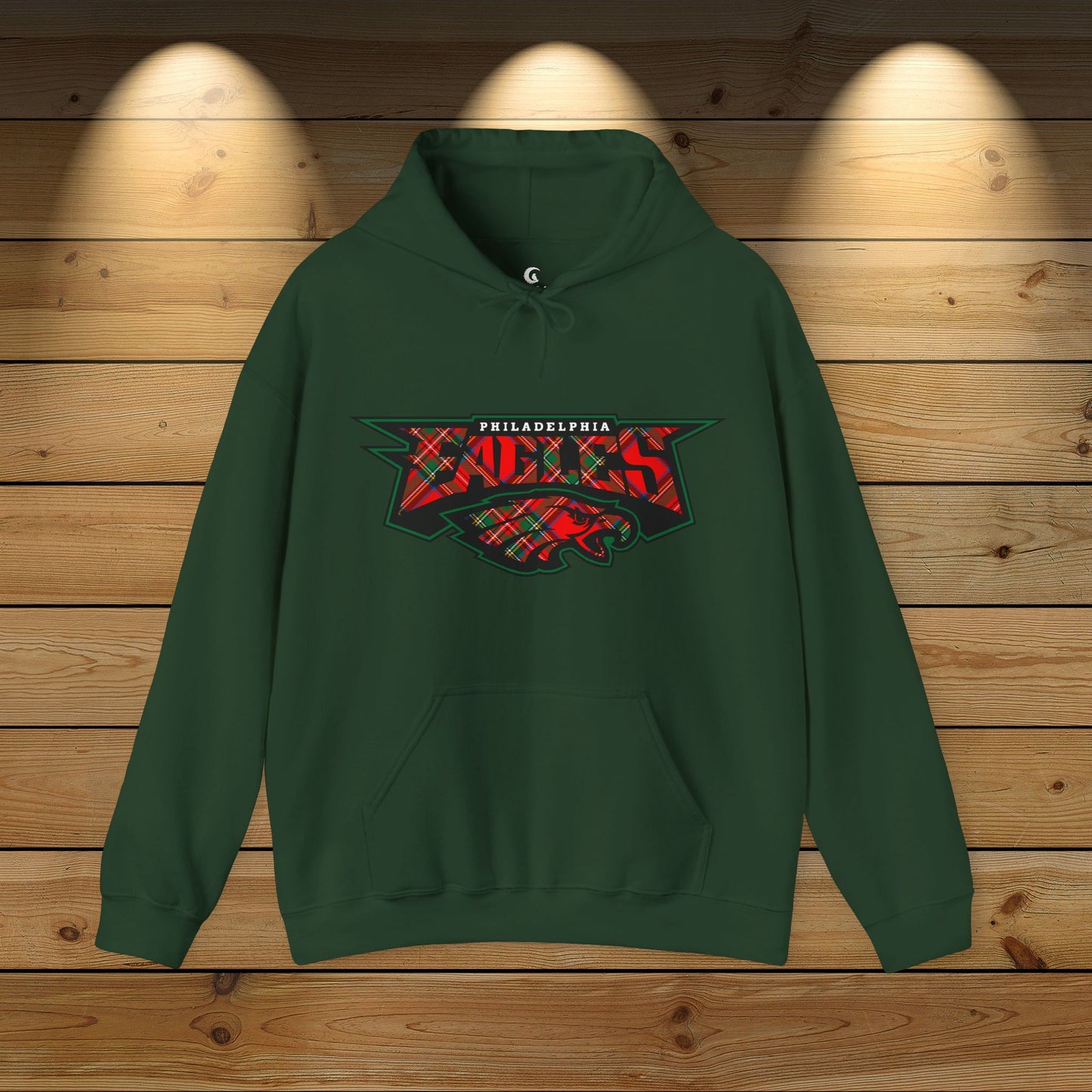 Eagles Christmas Tartan Unisex Hooded Sweatshirt