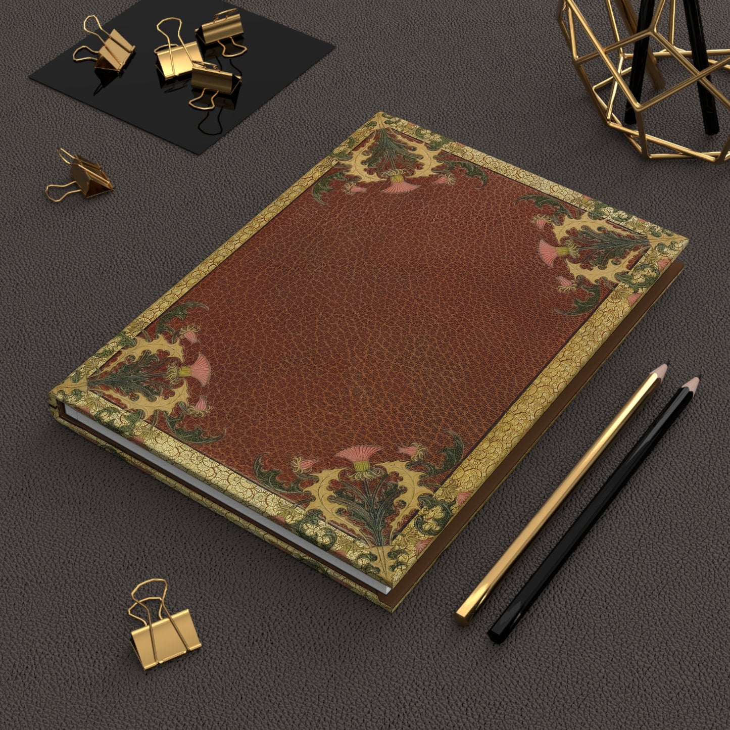 Vintage Thistle Hardcover Journal