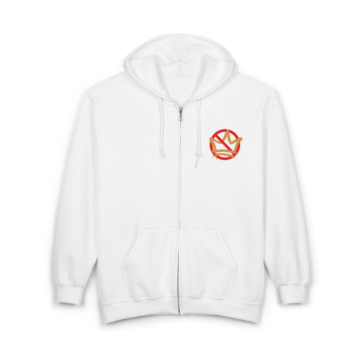 NO KINGS Political Protest Zip Up Hoodie