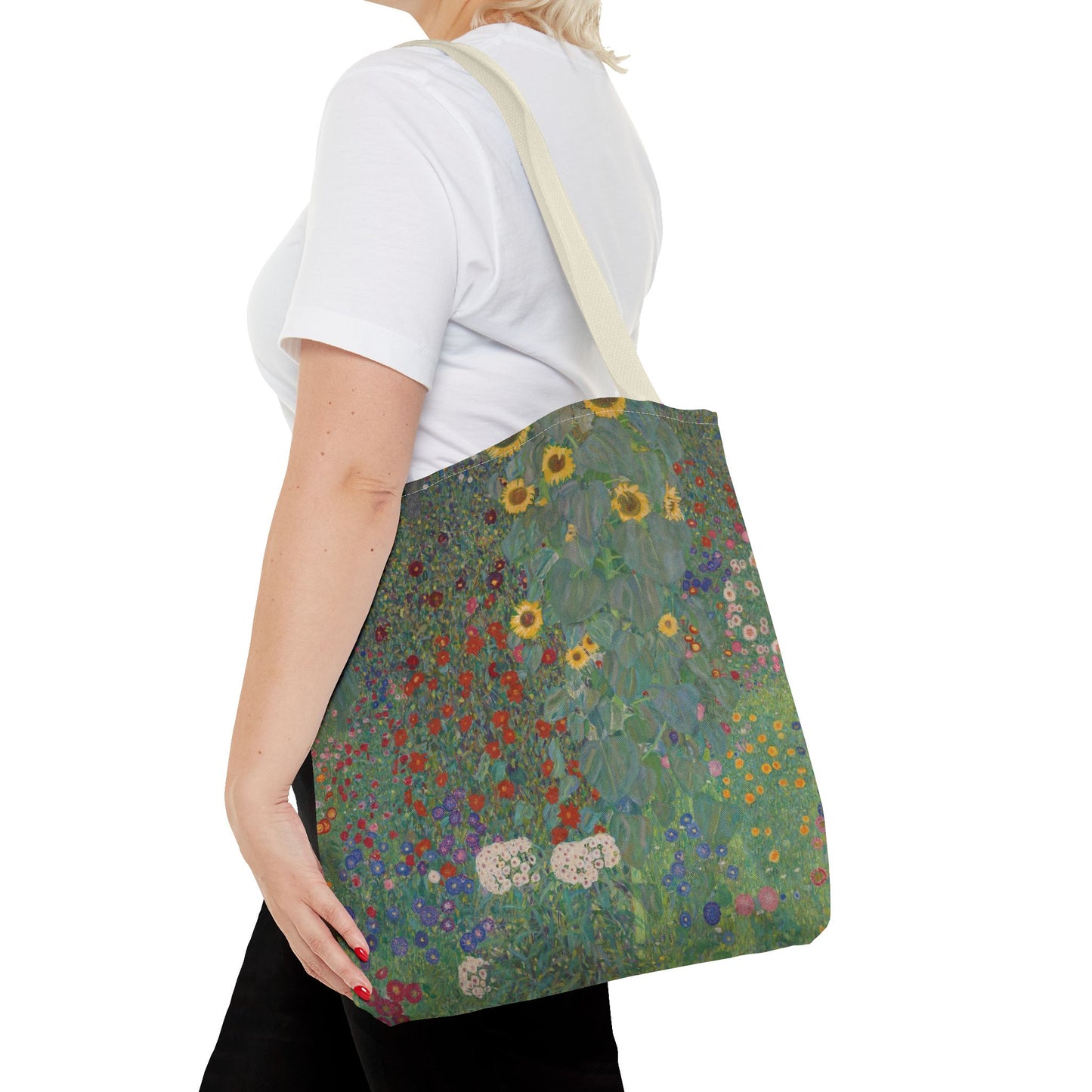 Klimt’s “Farm Garden with Sunflowers” Tote Bag