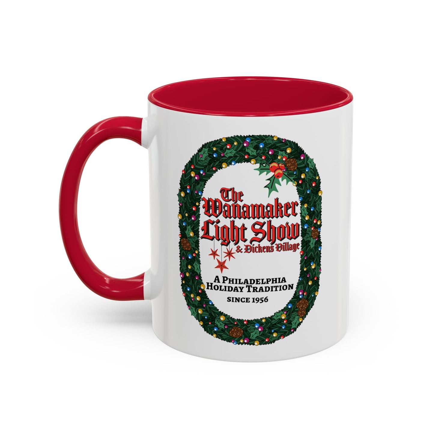 'The Wanamaker Light Show' Holiday Wreath Mug - 11oz/15oz