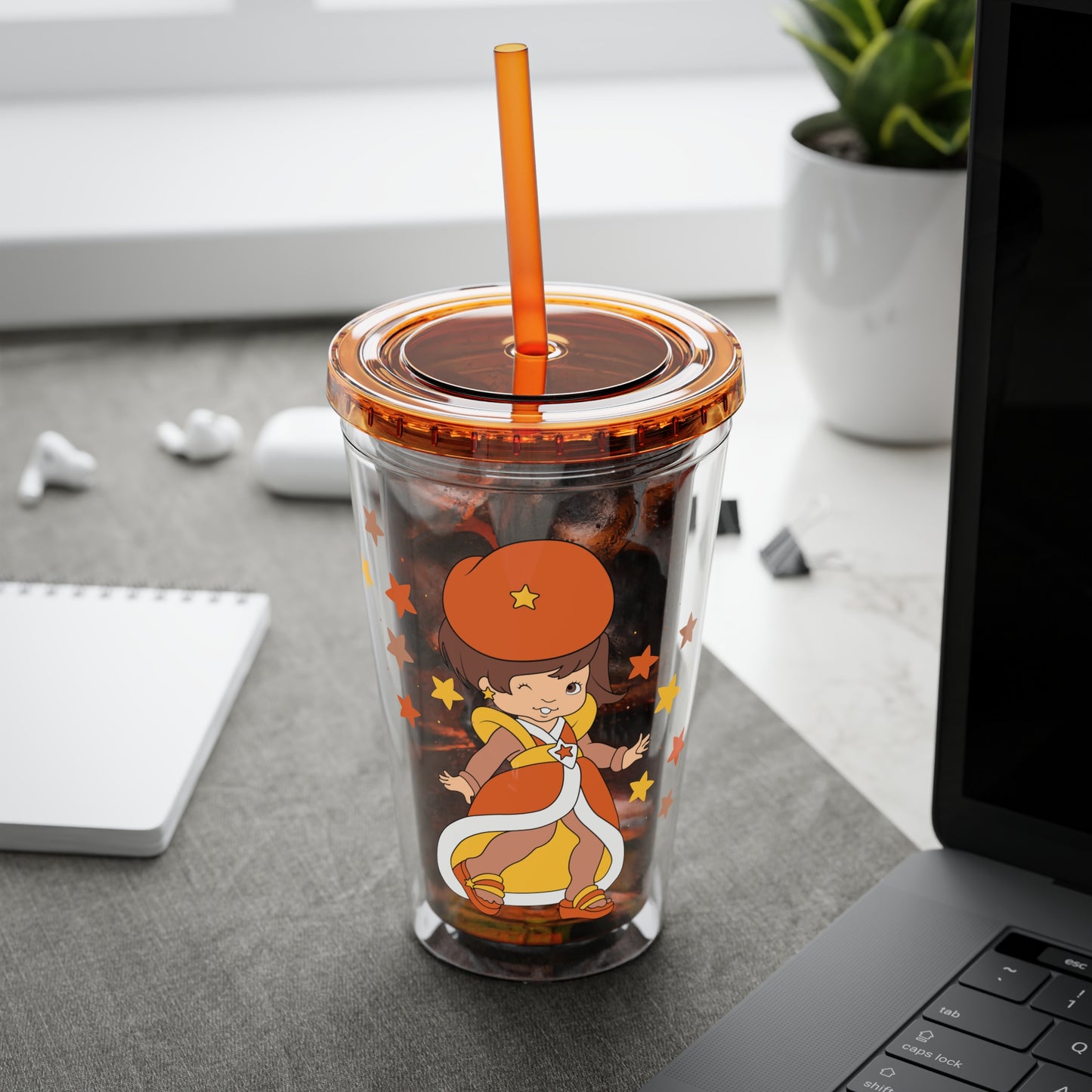 Rainbow Brite 16oz Acrylic Tumbler featuring Lala Orange