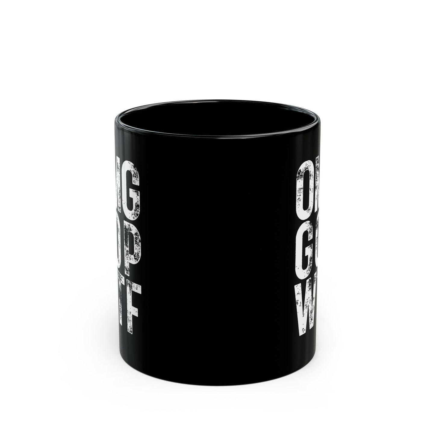 ‘OMG GOP WTF’ Black Ceramic Mug, 11oz/15oz