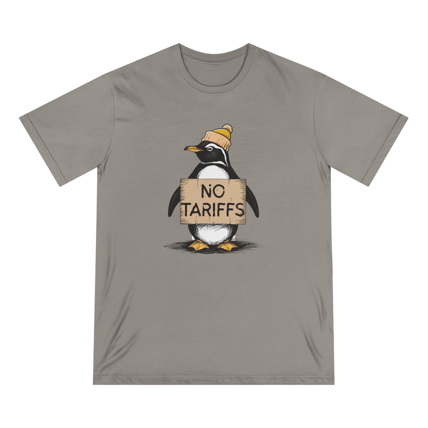 Organic Unisex Tee - ‘NO TARIFFS’ Penguin