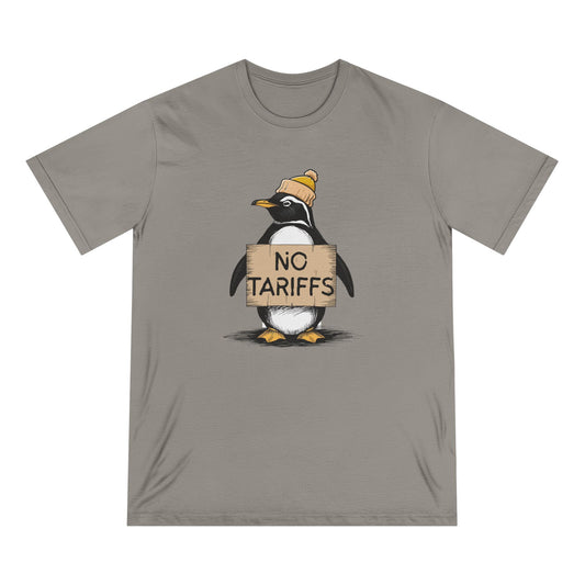 Humorous Penguin NO TARIFFS T-shirt