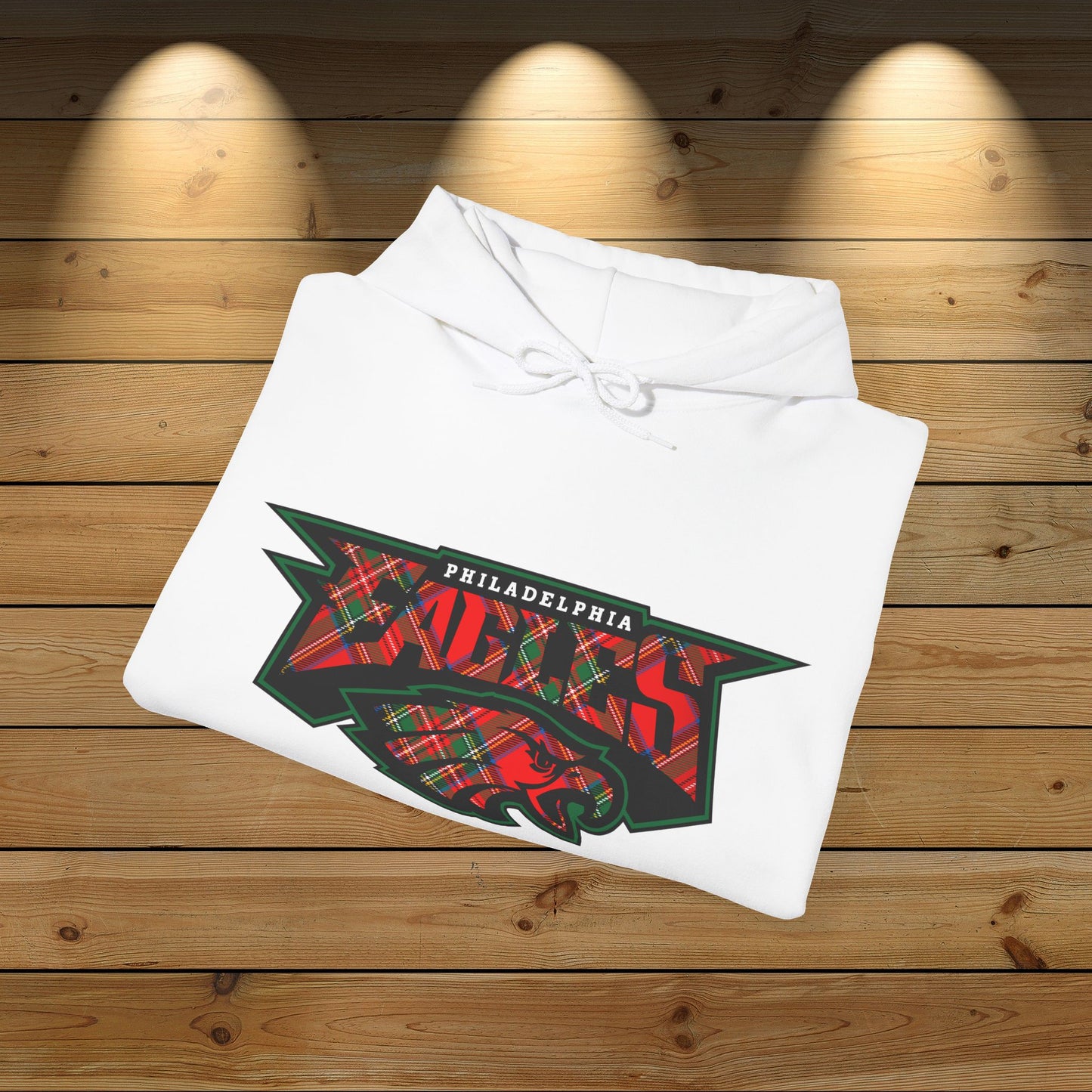 Eagles Christmas Tartan Unisex Hooded Sweatshirt