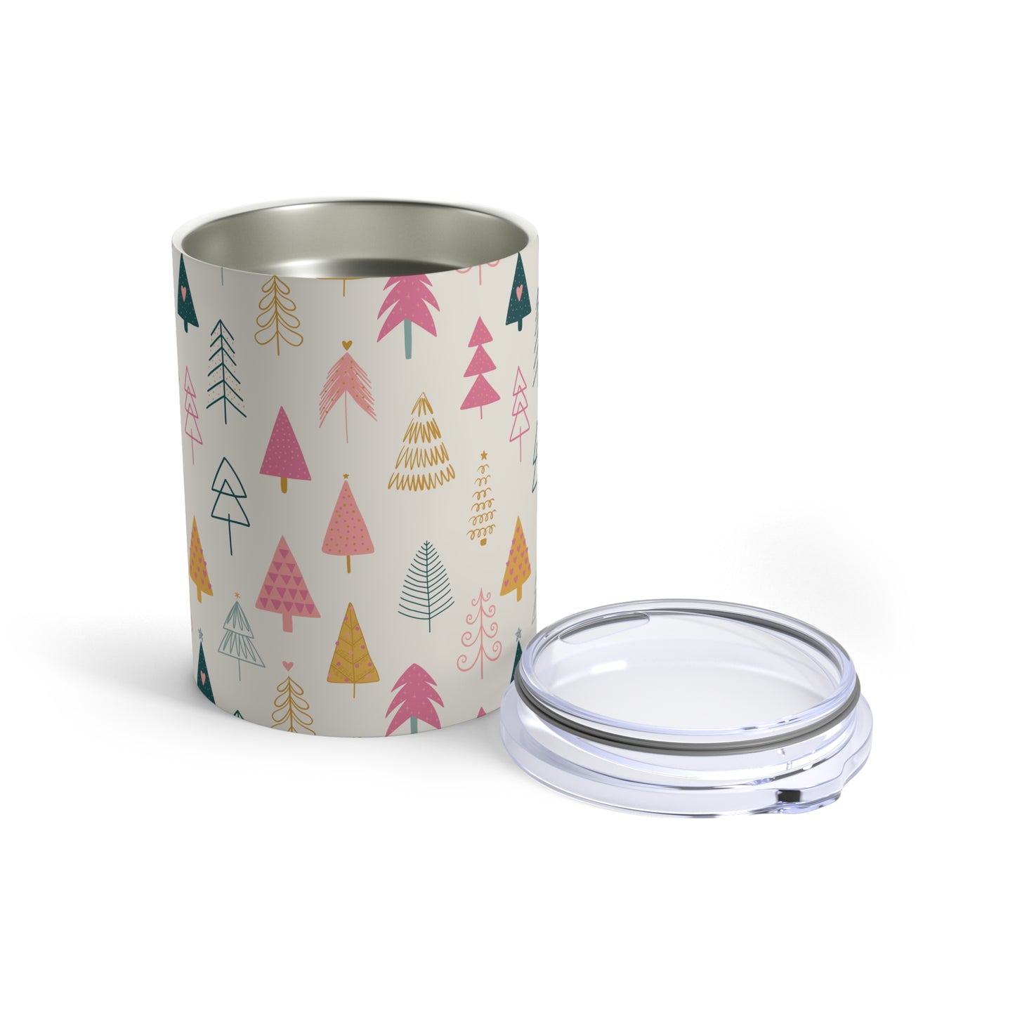 Rocks Tumbler, 10 oz - Whimsy Christmas Trees