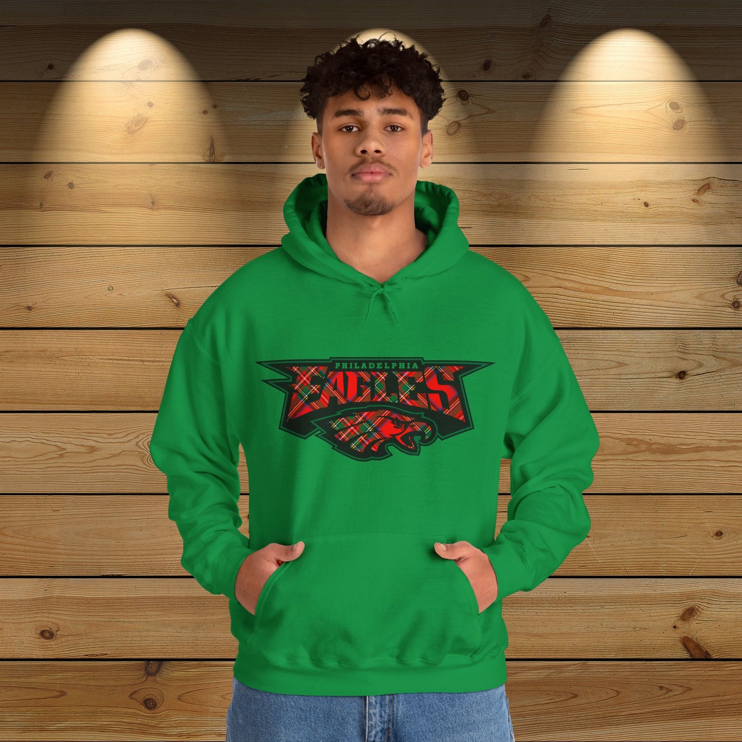 Eagles Christmas Tartan Unisex Hooded Sweatshirt