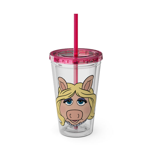 The Muppets 16oz Straw Tumbler — Miss Piggy