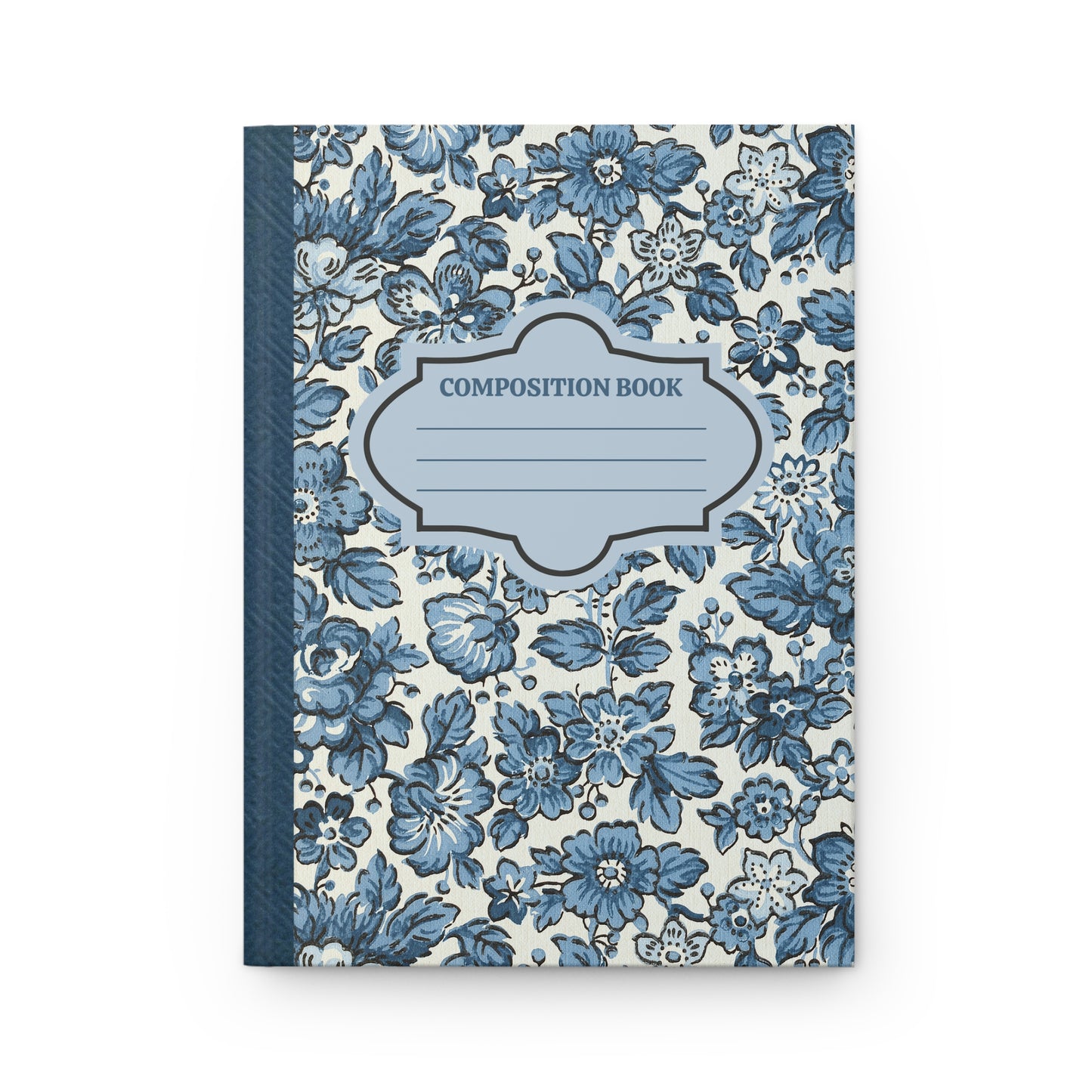 Blue Posies Hardcover Journal
