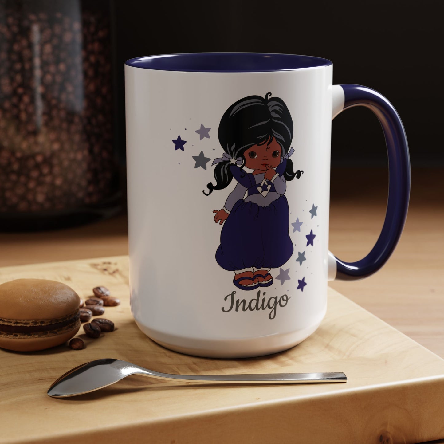 Rainbow Brite Color Kids Ceramic Mug - Indigo, 11oz/15oz