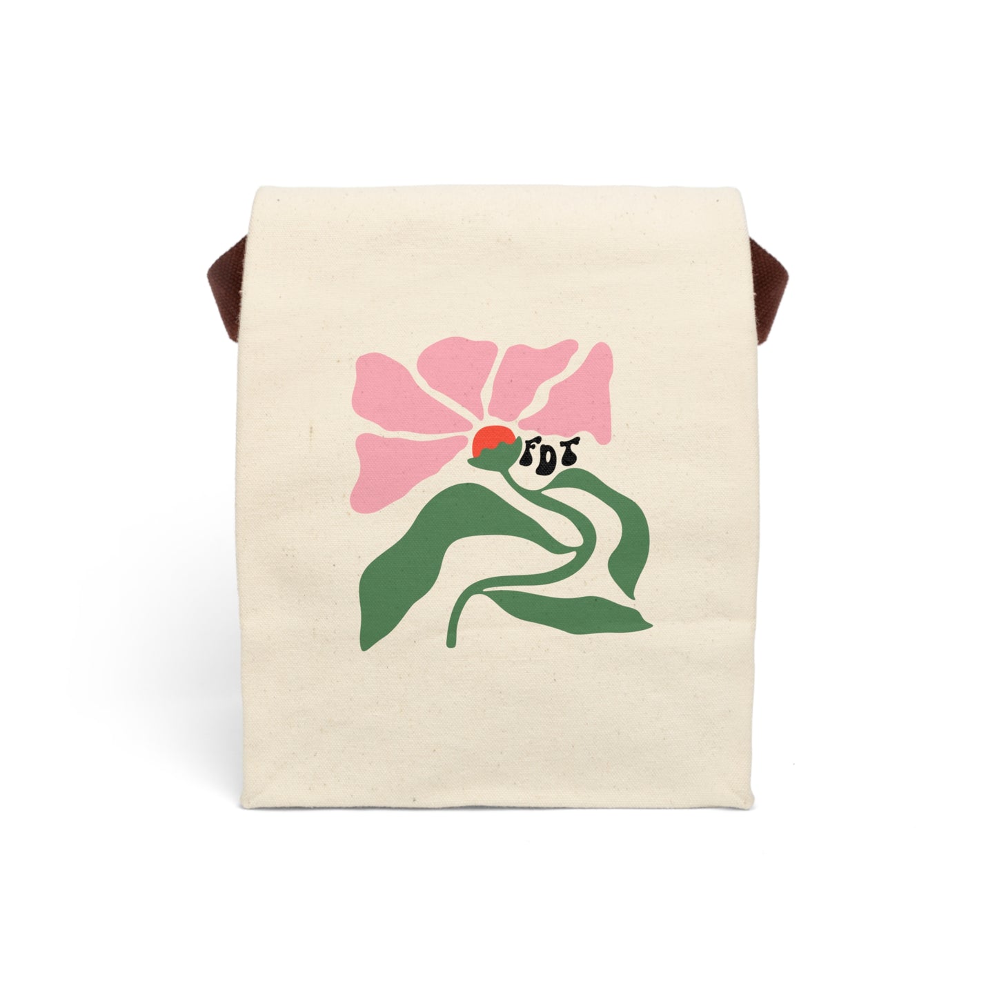 “FDT” Anti-Trump Pink Floral Canvas Lunch Bag