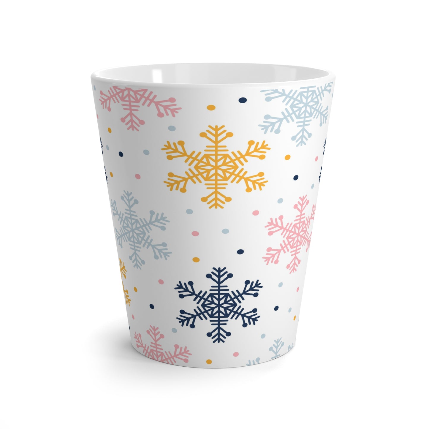 Latte Mug, 12oz - Sweet Snowflakes