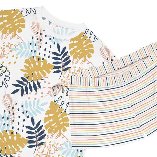 Tropical Floral Women's Short Pajama Set