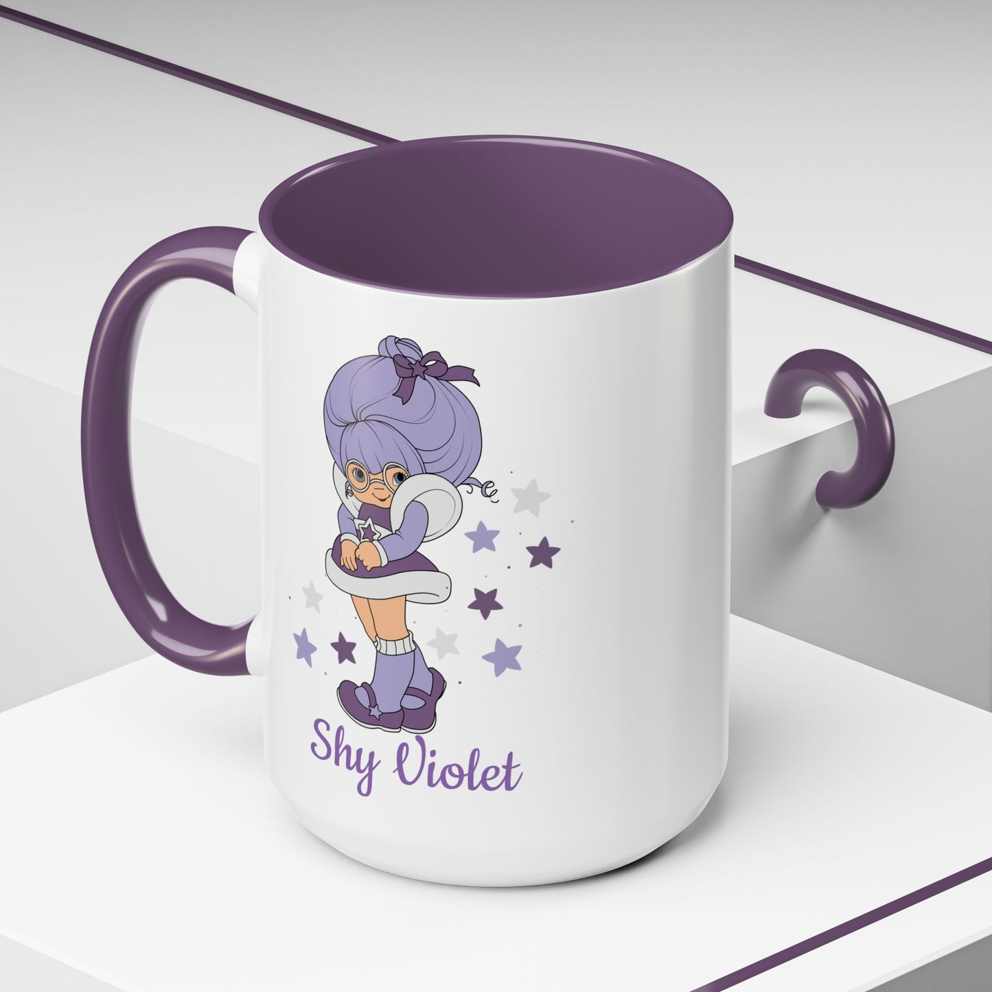 Rainbow Brite Color Kids Ceramic Mug - Shy Violet, 11oz/15oz