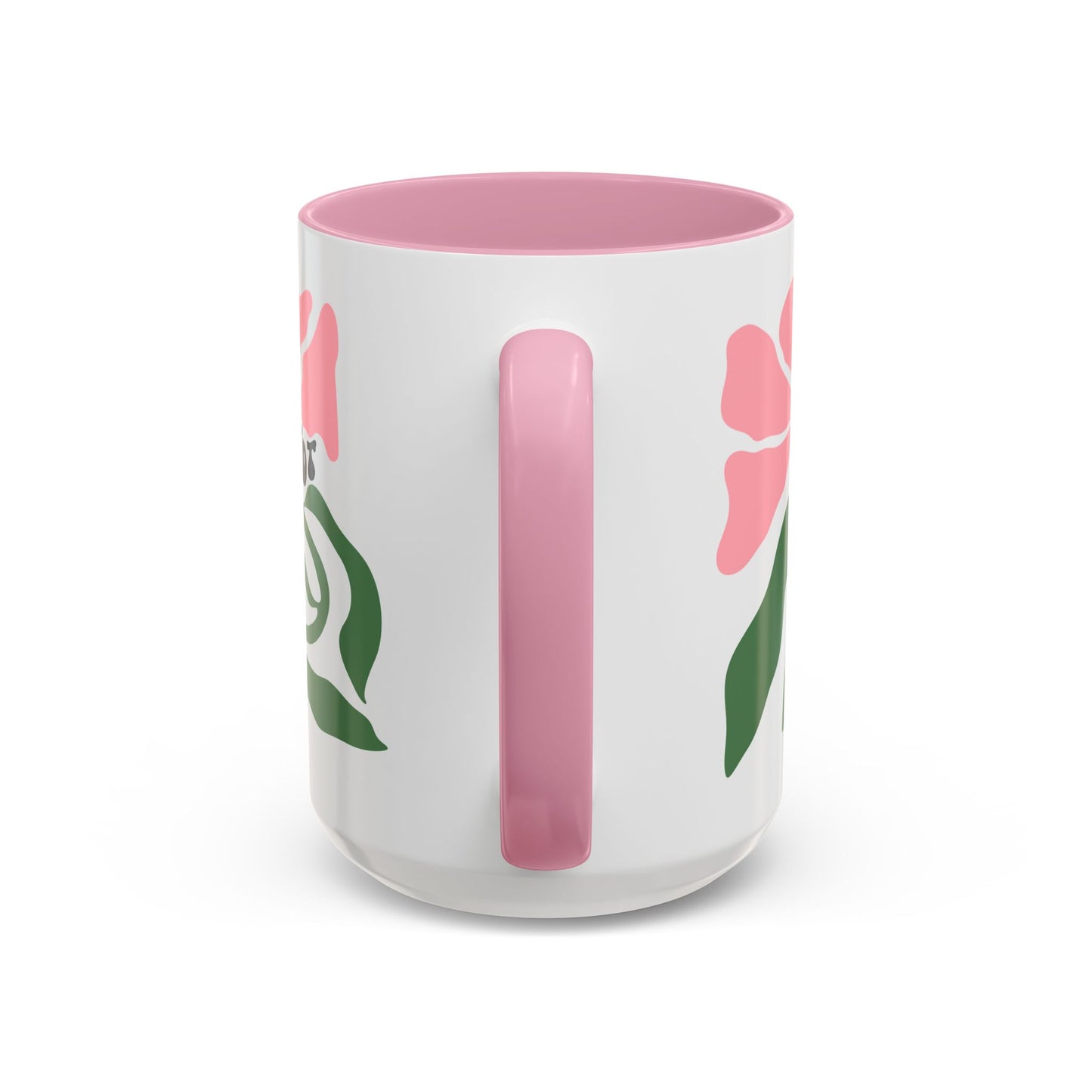 'FDT' Pink Floral Ceramic Mug