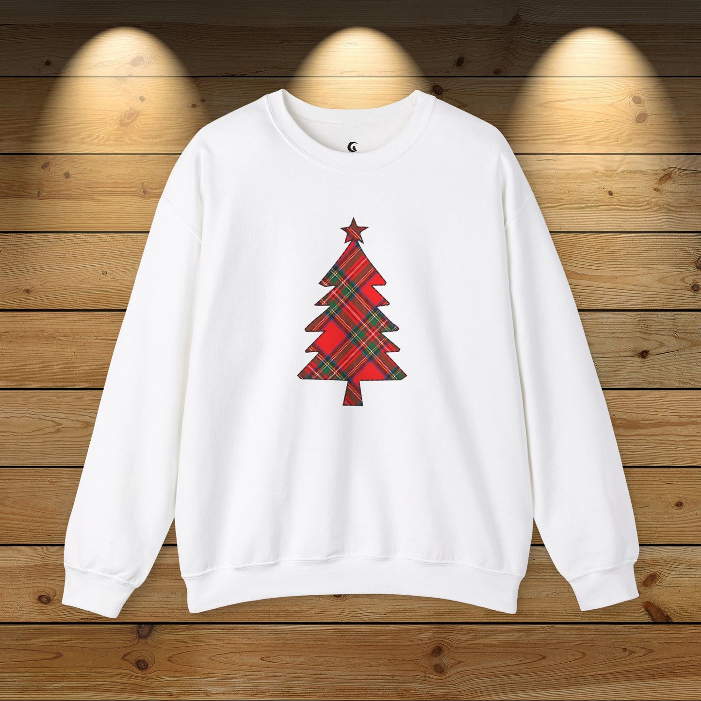 Red Tartan Christmas Tree Sweatshirt | up to Plus Size 5X