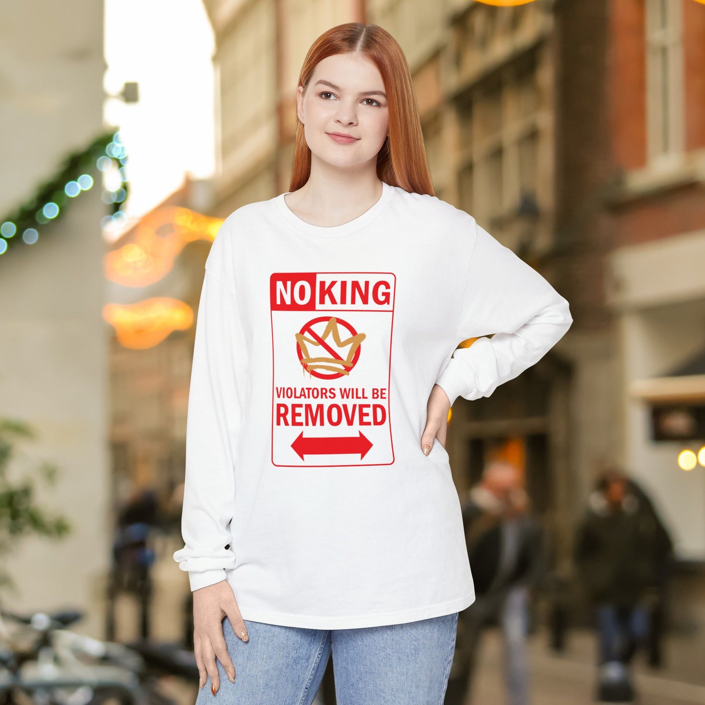 NO KINGS Long Sleeve Unisex Tee