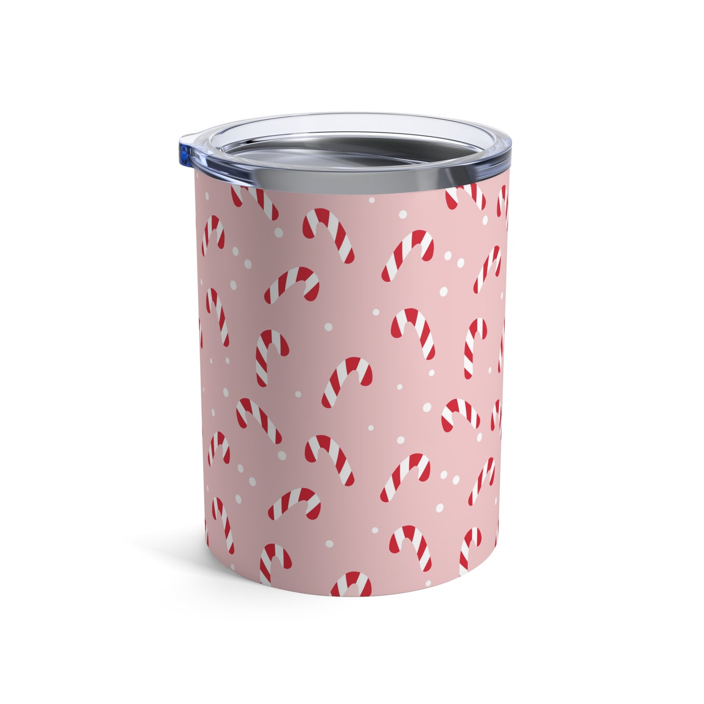 Rocks Tumbler, 10 oz - Peppermint Pink Candy Canes