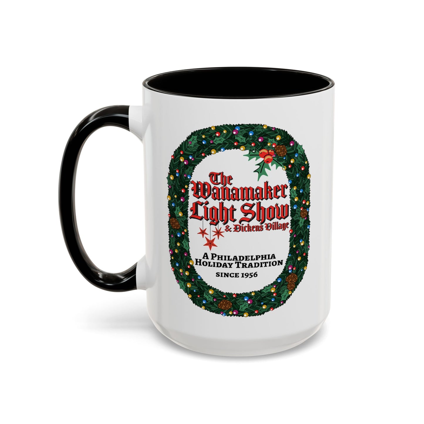 'The Wanamaker Light Show' Holiday Wreath Mug - 11oz/15oz